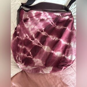 Beth Springer suede tie dyed hobo bag